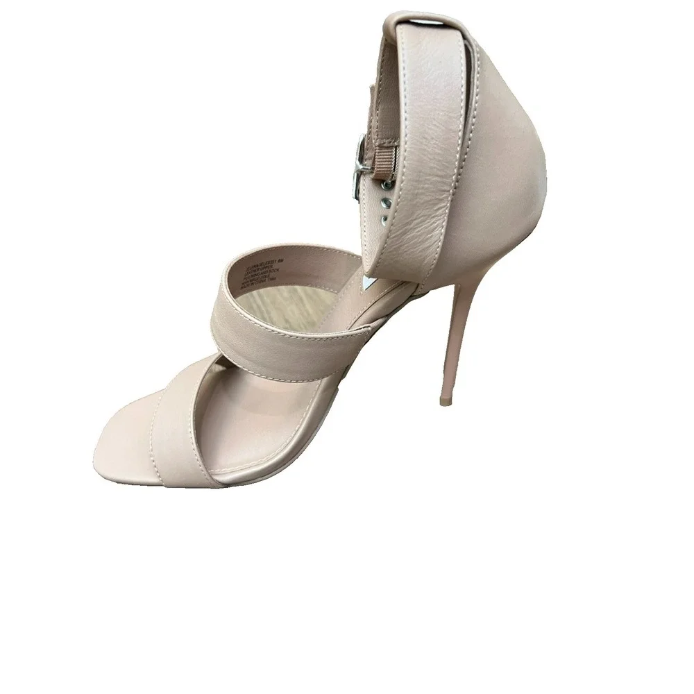 Steve Madden Jelena‎ Tan Leather Heels Size 8 Ankle Strap Stiletto